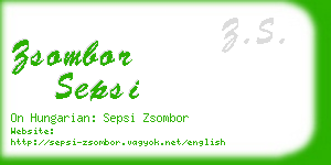 zsombor sepsi business card